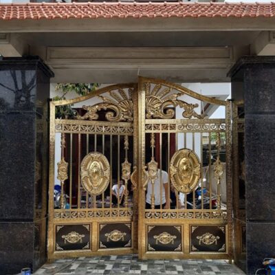 Cửa cổng sắt inox đẹp