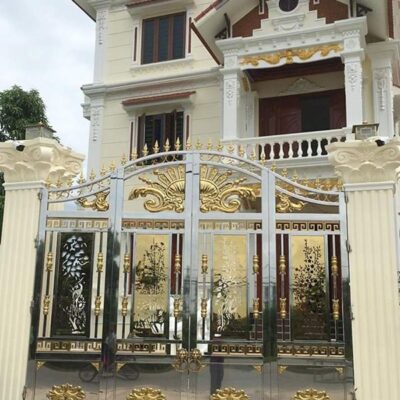 Cửa cổng sắt inox đẹp