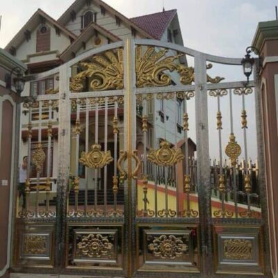 Cửa cổng sắt inox đẹp