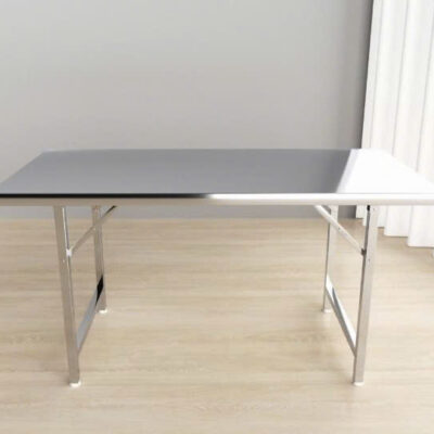 Bàn ghế inox (bàn chữ nhật gấp gọn)